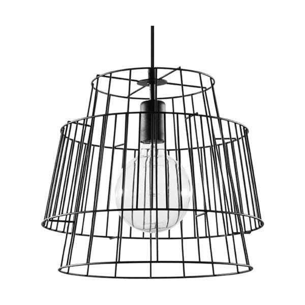 Czarna lampa wisząca Sollux Darla