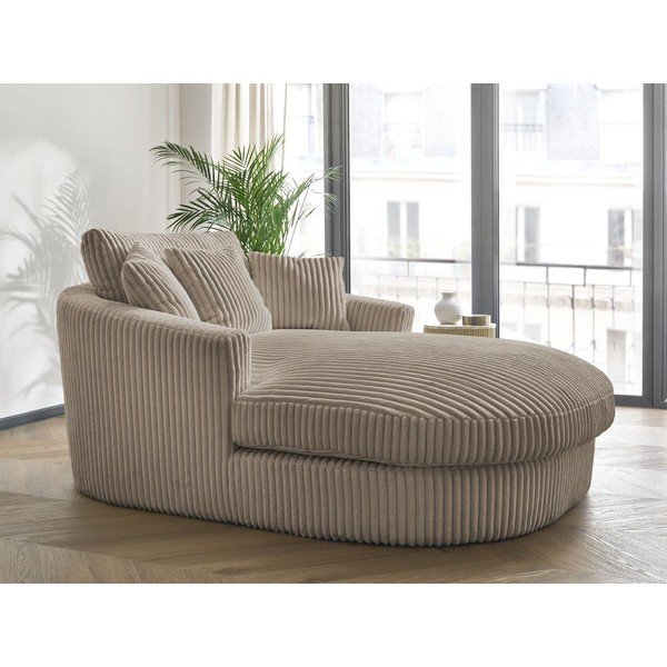 Szarobrązowy sztruksowy fotel Belem – Bobochic Paris-image-1