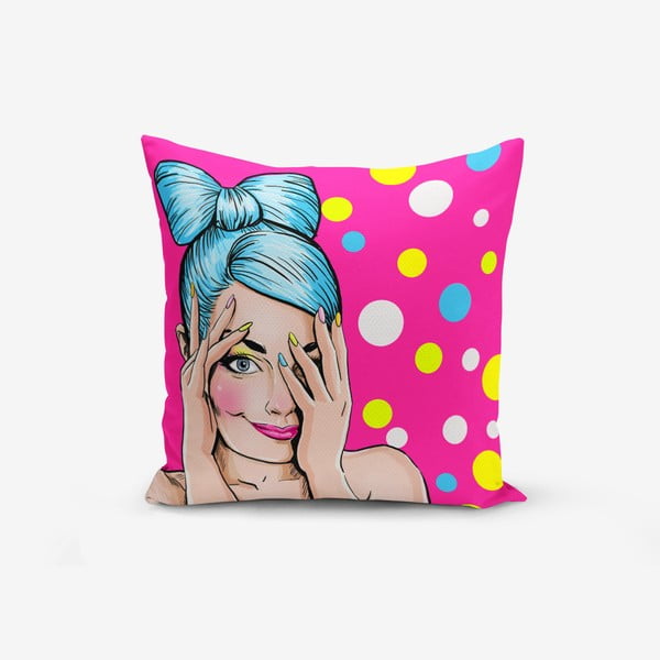 Poszewka na poduszkę z domieszką bawełny Minimalist Cushion Covers PopArt Pink, 45x45 cm