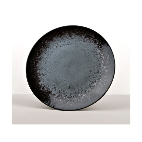 Czarny talerz z ceramiki Made In Japan White Dot, ⌀ 29 cm