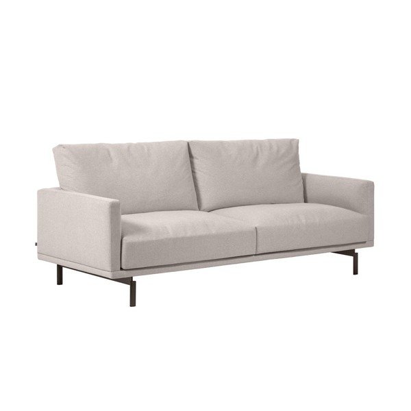 Beżowa sofa  z tkaniny szenilowej 214 cm Galene – Kave Home-image-2