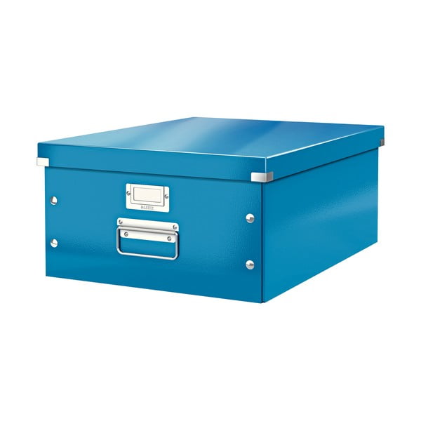Niebieski kartonowy pojemnik z pokrywką 37x48x20 cm Click&Store – Leitz