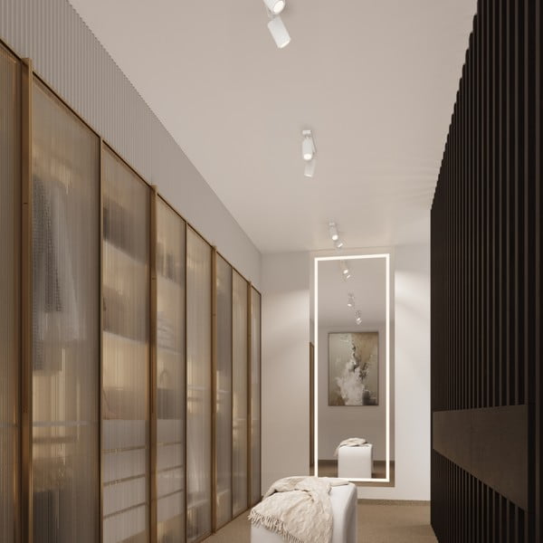 Biała lampa punktowa 6,5x30 cm Gleam – Sollux-image-2