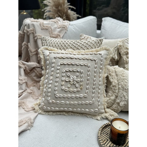Bawełniana poszewka na poduszkę 43x43 cm Seashells – Mioli Decor-image-2
