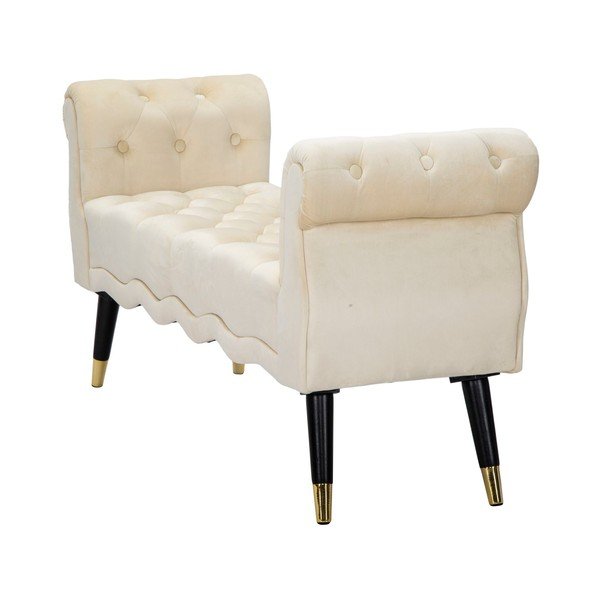 Kremowa aksamitna ławka Paris – Mauro Ferretti-image-4