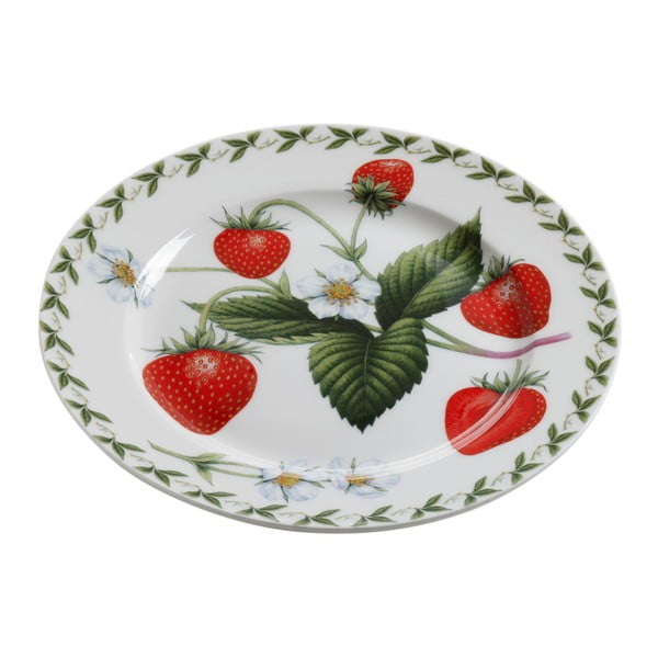 Talerz z porcelany kostnej Maxwell & Williams Orchard Fruits Strawberry, ⌀ 20 cm