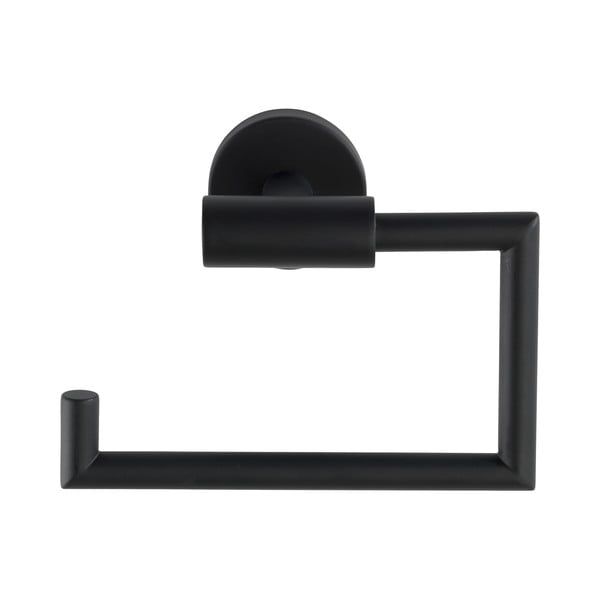 Ścienny uchwyt na papier toaletowy ze stali nierdzewnej w kolorze matowej czerni Bosio – Wenko-image-2