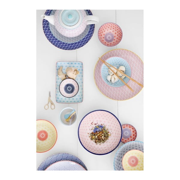 Mały niebieski talerz porcelanowy Tokyo Design Studio Star, ⌀ 16 cm-image-2