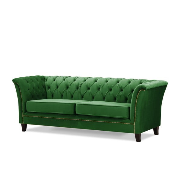 Zielona sofa trzyosobowa Wintech Newport