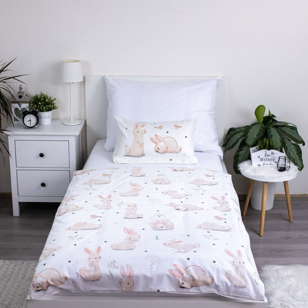 Bawełniana pościel dziecięca do łóżeczka 100x135 cm Bunnies – Jerry Fabrics-image-2