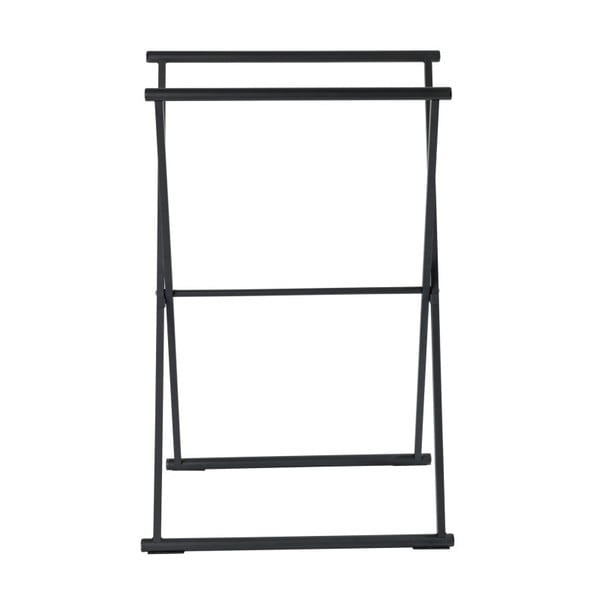 Czarny składany wieszak na ręczniki Wenko Lava-image-1