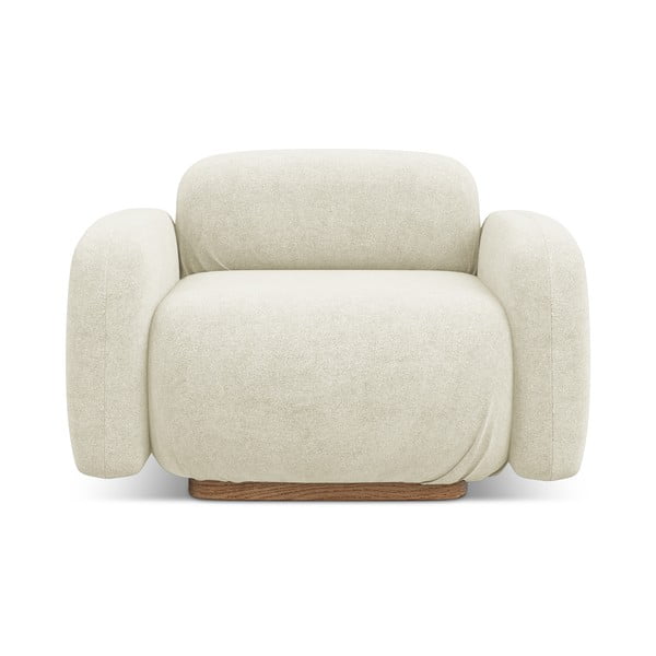 Kremowy moduł sofy z materiału bouclé Ailani – Makamii-image-1