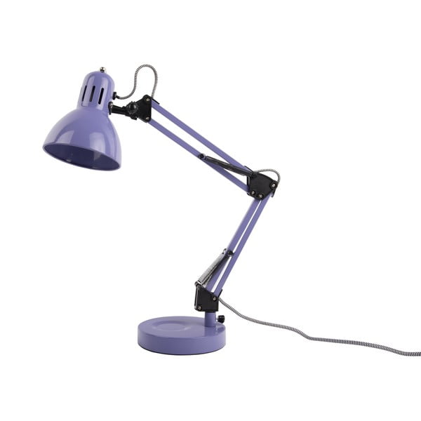 Fioletowa lampa stołowa z metalowym kloszem (wysokość 52 cm) Funky Hobby – Leitmotiv