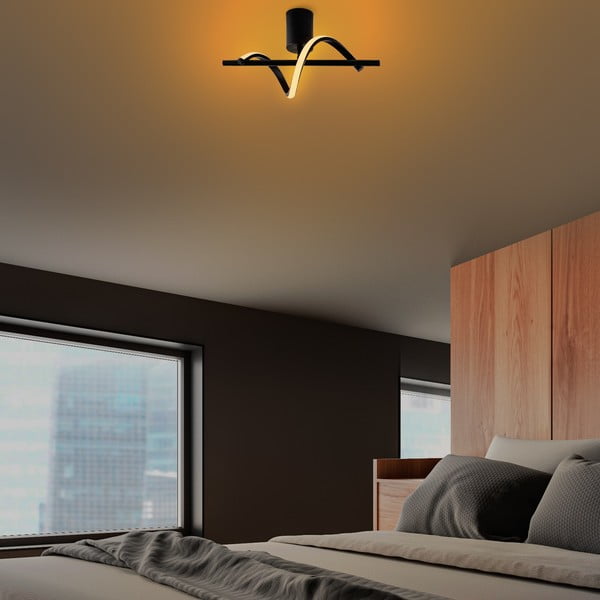 Czarna lampa sufitowa LED 7x41 cm Likma – Opviq lights-image-2