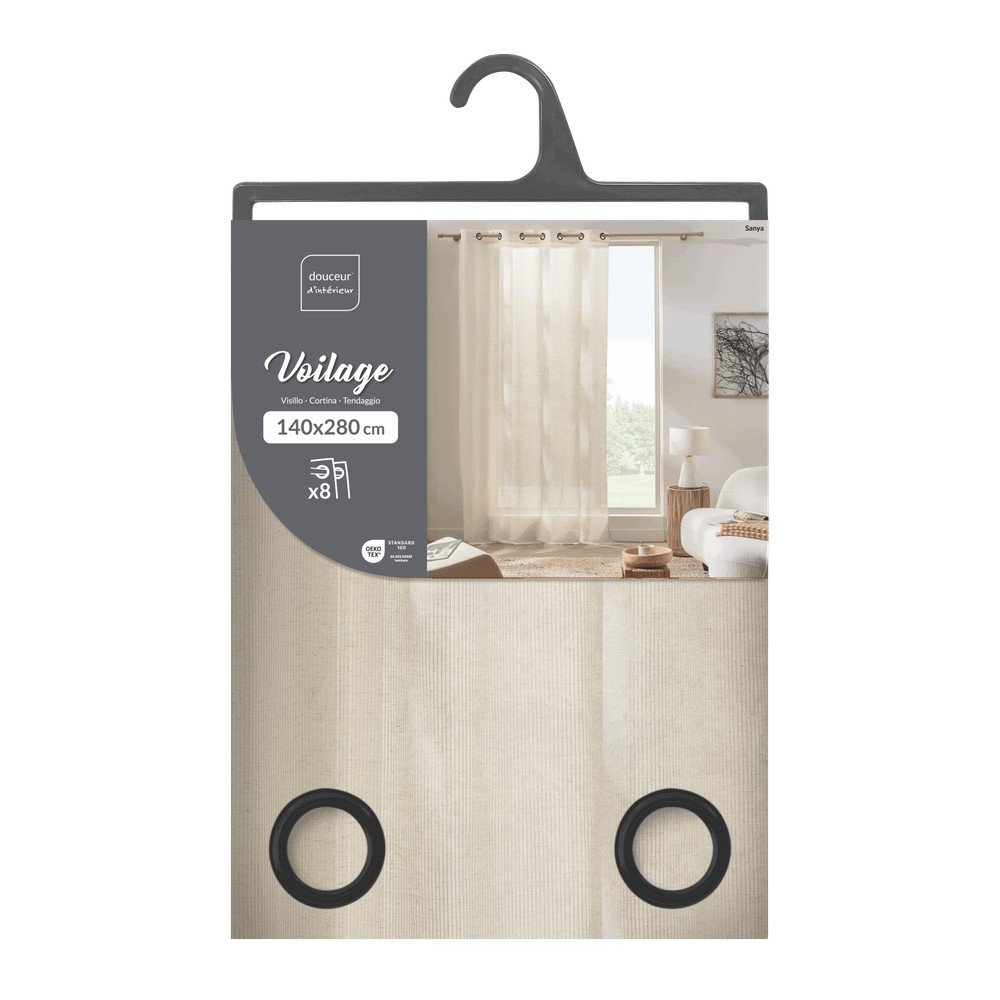 Kremowa zasłona 140x280 cm Sanya – douceur d'intérieur (zdjęcie 4)