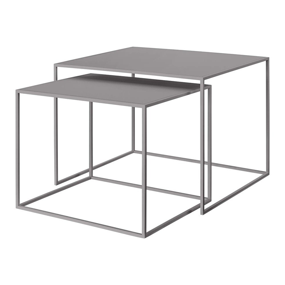 Szare metalowe stoliki zestaw 2 szt. 50x60 cm Fera – Blomus