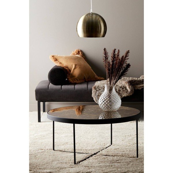 Brązowy stalowy okrągły stolik ø 80 cm Gellina – Ellos Home-image-1