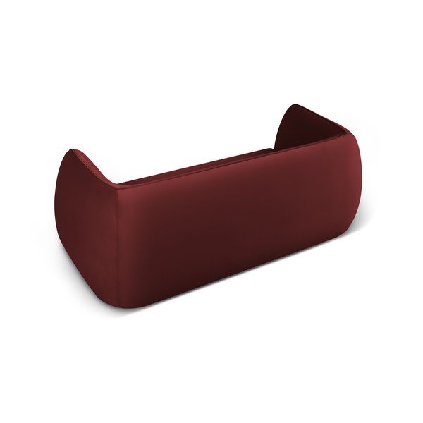 Czerwona aksamitna sofa 190 cm Lando – Micadoni Home-image-3