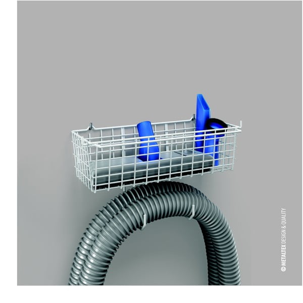 Wisząca półka z uchwytem na rurę od odkurzacza Metaltex-image-1