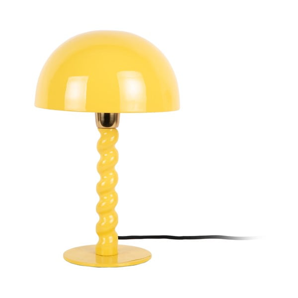 Żółta lampa stołowa z metalowym kloszem (wysokość 39 cm) Prisa – Leitmotiv