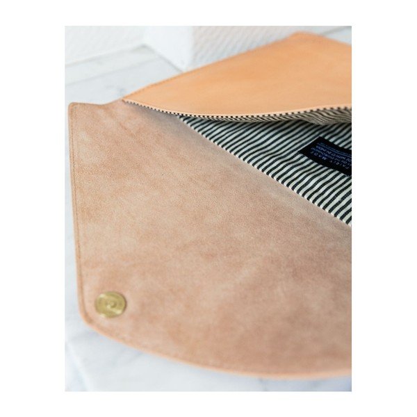 Beżowe etui skórzane na notebook 13" z zatrzaskiem O My Bag-image-4