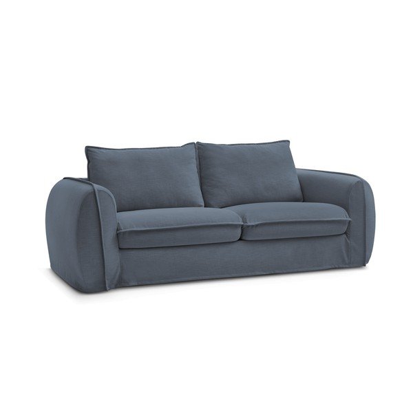 Niebieska sofa do spania/rozkładana 236 cm Archimede – Bobochic Paris-image-3