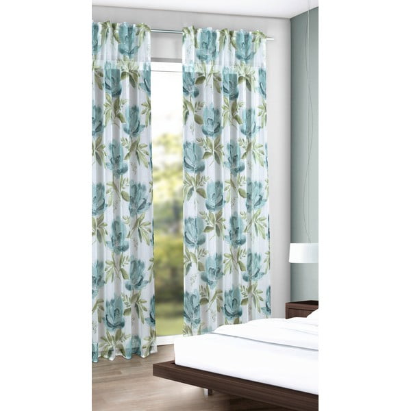 Zielono-niebieska zasłona 135x245 cm – Sehlbach-image-1