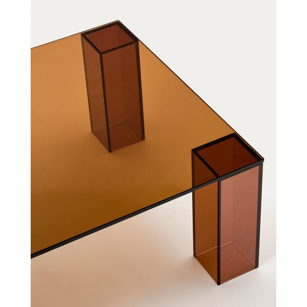 Brązowy szklany stolik 60x140 cm Adularia – Kave Home-image-4