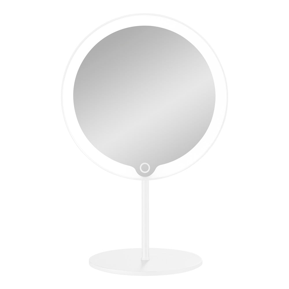 Białe lusterko kosmetyczne z podświetleniem LED Blomus Modo