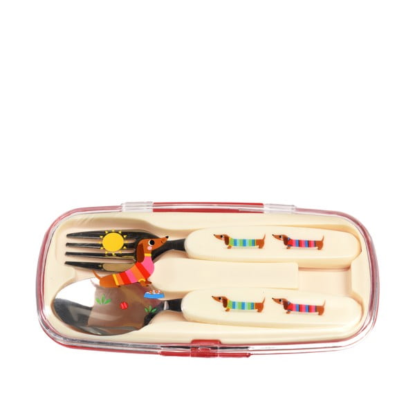 Sztućce dla dzieci ze stali nierdzewnej 2 szt. Sausage Dog – Rex London-image-3