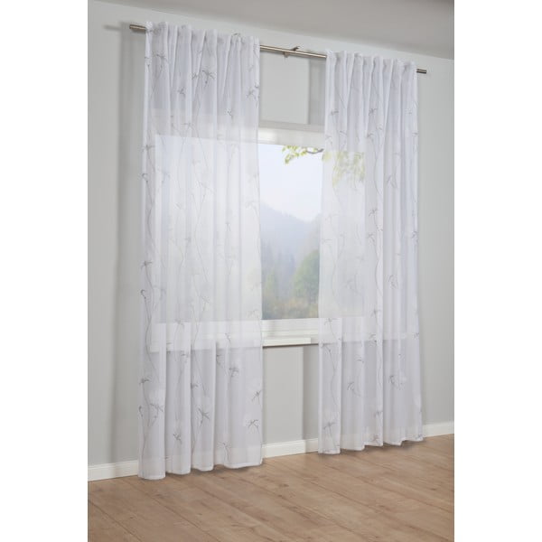 Biało-szara firanka 245x140 cm Voile – Gardinia-image-1