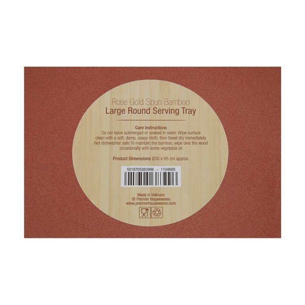 Bambusowa taca w kolorze brązu Premier Housewares, ⌀ 35 cm-image-4