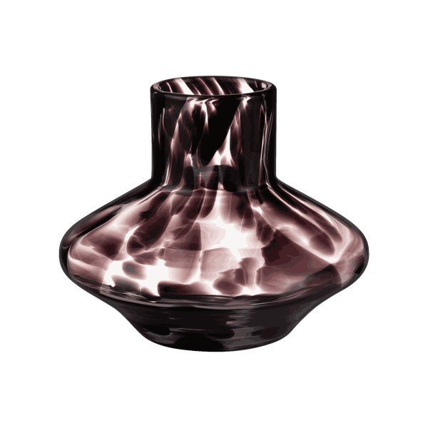 Brązowy szklany ręcznie wykonany wazon (wysokość 28 cm) Glom – noo.ma