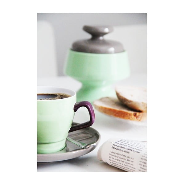 Filiżanka
  ze spodkiem Pop, zielona/brązowa-image-4