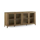 Witryna z litego drewna sosnowego w naturalnym kolorze 186x80x40 cm Alessandra – Marckeric