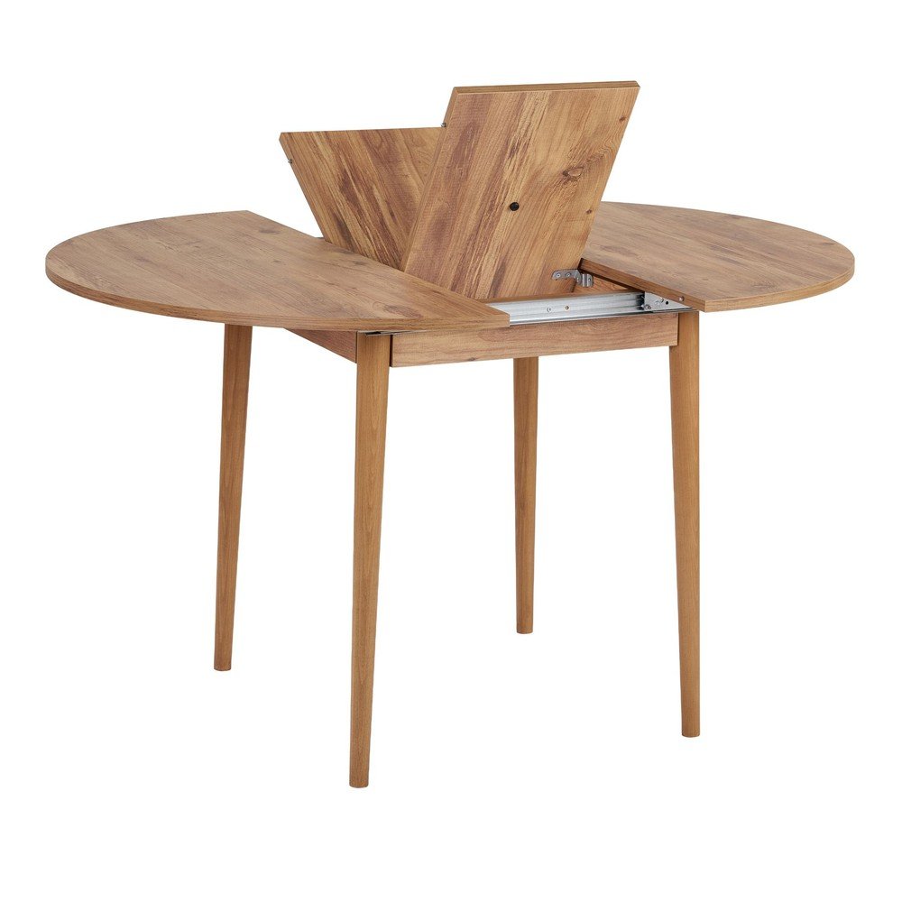 Okrągły rozkładany stół z dodatkowym blatem w dekorze sosny ø 100 cm Viona – Kalune Design (zdjęcie 7)