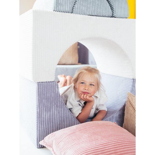 Niebieski sztruksowy piankowy plac zabaw 75x49x37 cm Rainbow Montessori – Wigiwama-image-4