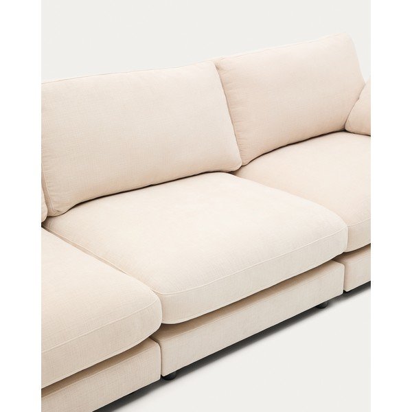 Beżowa sofa z tkaniny szenilowej 300 cm Gala – Kave Home-image-4
