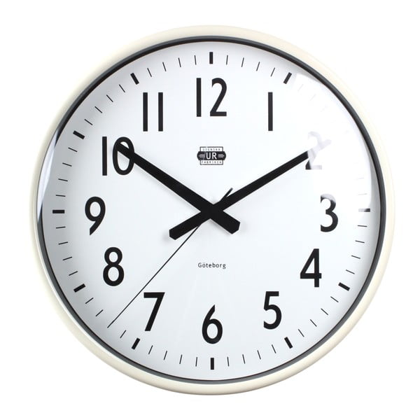 Kremowy zegar Strömshaga, Ø 40 cm