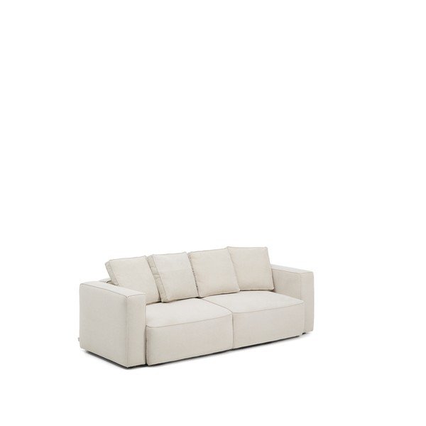 Beżowa rozkładana sofa z tkaniny szenilowej 236 cm Marela – Kave Home-image-2