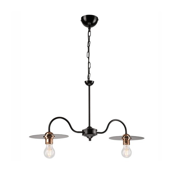 Czarna lampa wisząca − LAMKUR