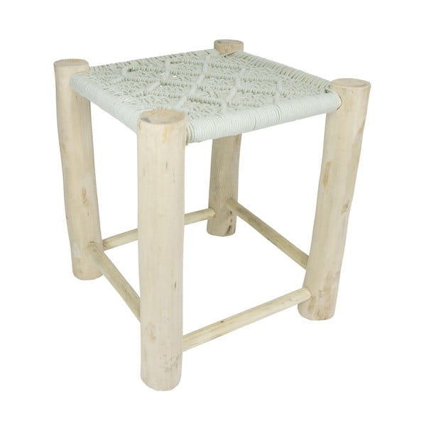 Miętowy drewniany stolik HF Living, 40x40 cm