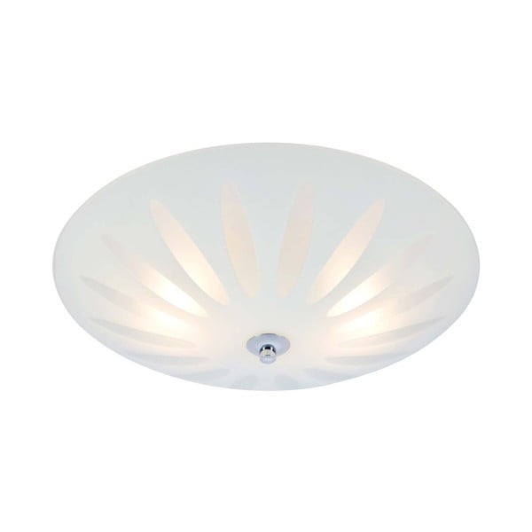 Biała lampa sufitowa ze szklanym kloszem Petal – Markslöjd