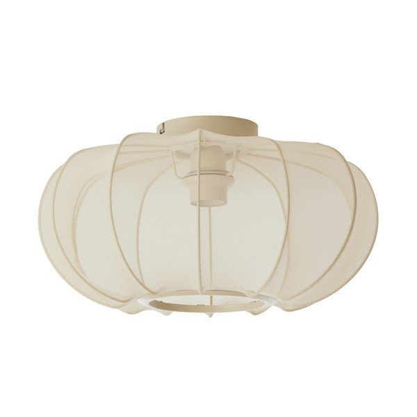 Kremowa lampa sufitowa z tekstylnym kloszem ø 40 cm Plumalia – Light & Living