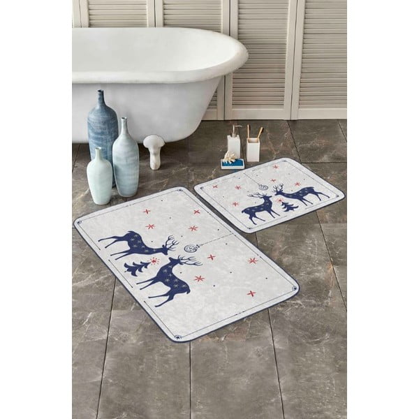 Kremowe dywaniki łazienkowe zestaw 2 szt. 60x100 cm – Mila Home-image-2