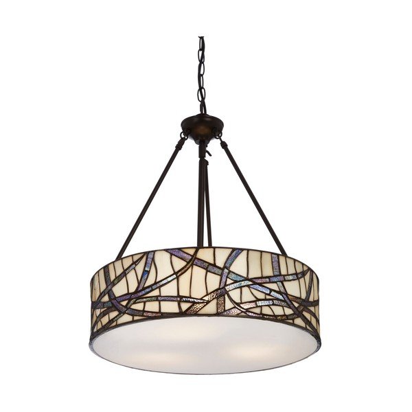 Metalowa lampa wisząca ze szklanym kloszem ø 46 cm Waldorf – Premier Housewares-image-2