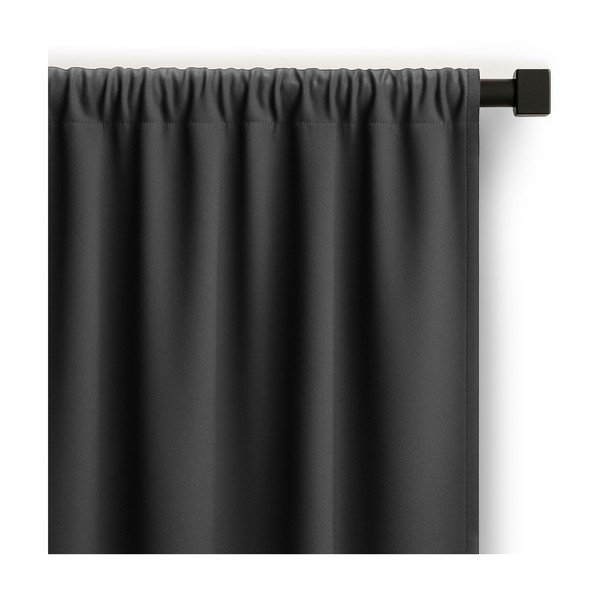 Antracytowa zasłona częściowo zaciemniająca (dimout) 140x250 cm Carli – Restilo