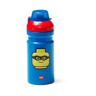 Niebieska butelka na wodę z czerwoną zakrętką LEGO® Iconic, 390 ml