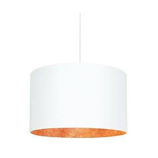 Biała lampa wisząca z wnętrzem w miedzianej barwie Sotto Luce Mika, ∅ 40 cm