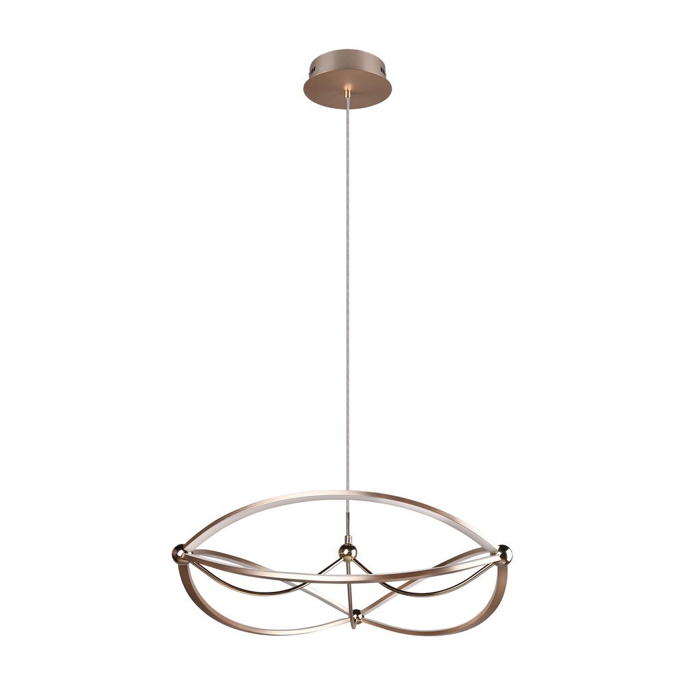 Lampa wisząca LED ze ściemniaczem w kolorze mosiądzu Charivari – Trio